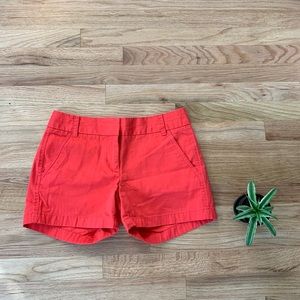 J.Crew Chino Sz 0 Coral 4in Shorts EUC